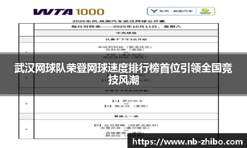 武汉网球队荣登网球速度排行榜首位引领全国竞技风潮